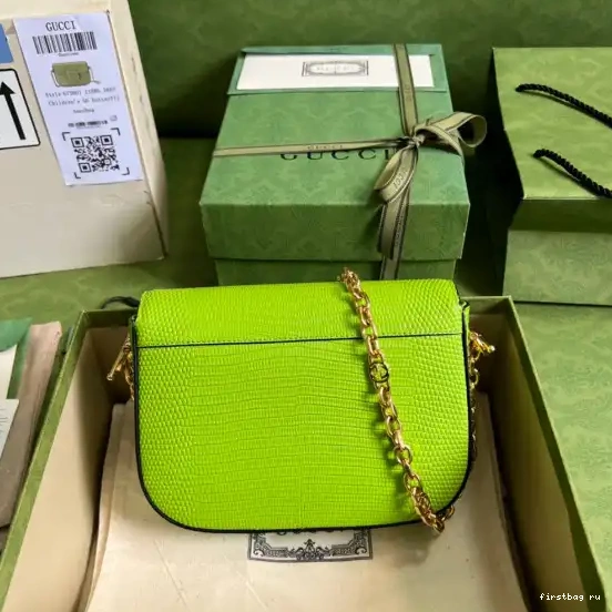 First bag ru lizard Gucci Horsebit bag 1955 mini 0623